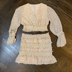 Storia top and ruffle skirt set